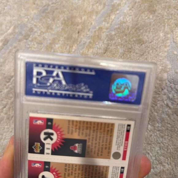 1996 Collector Choice Chicago Bulls Mini card Harper Jordan Kerr PSA 9 MINT - Picture 4 of 5